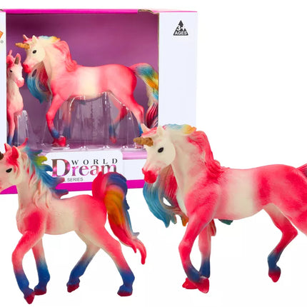 Kolekcinės rožinės vienaragių figurėlės