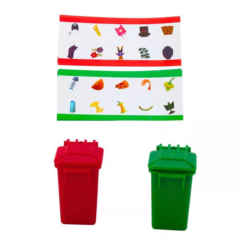 Šiukšlių sunkvežimis su šiukšlių konteineriu