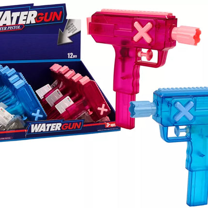 Mažas skaidrus vandens pistoletas