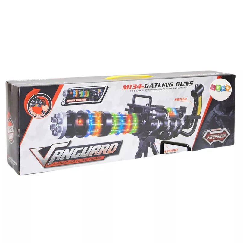 Juodas sniperio šautuvas su stovu