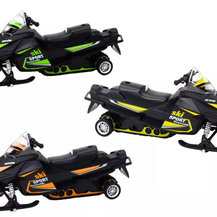 Sniego motociklas su spyruokline pakaba