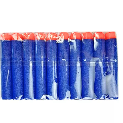 Minkšti mėlyni šaunamųjų ginklų putų šaudmenys 10 vnt