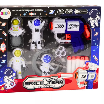 Kosmoso astronautų minkštų šautuvų komplektas
