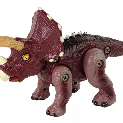 Rudas išardomas dinozauras su grąžtu