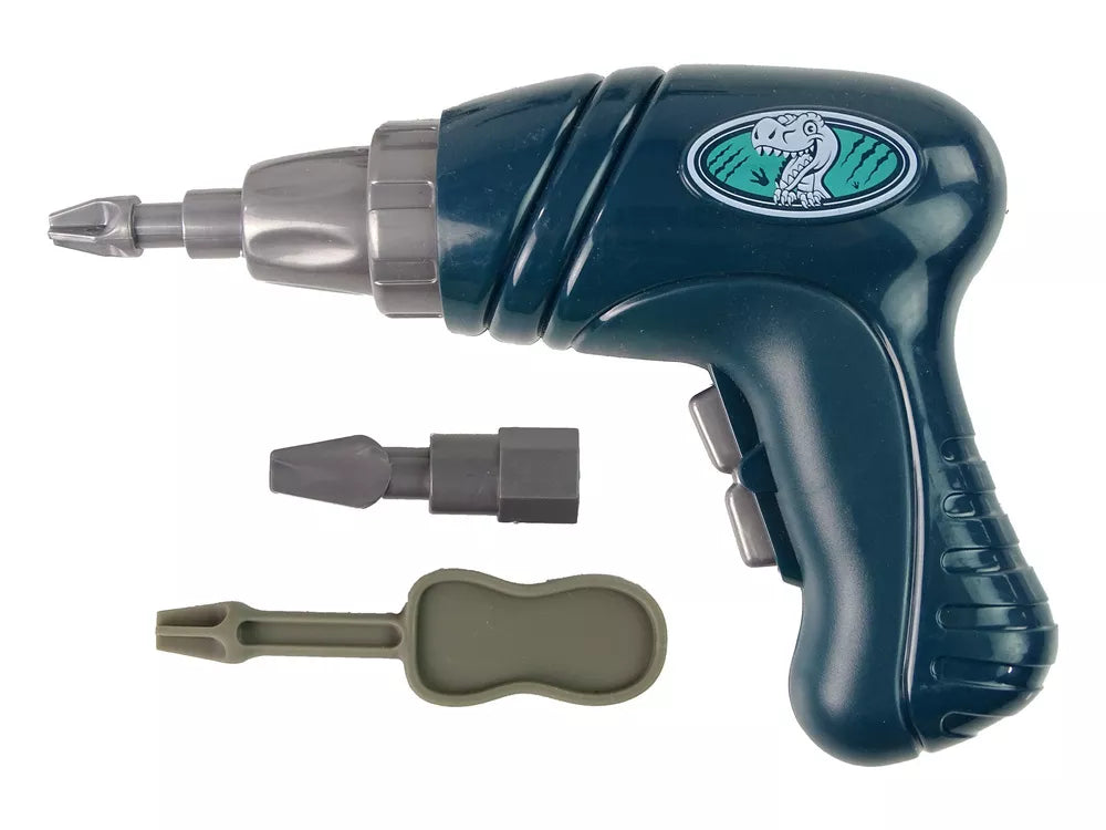 Rudas išardomas dinozauras su grąžtu