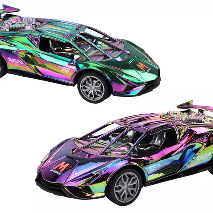 Spalvingas sportinis automobilis