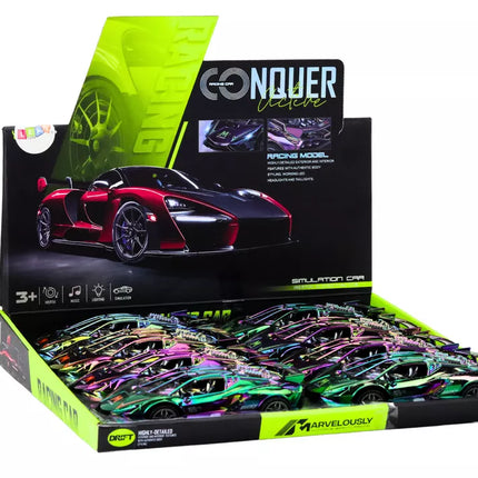 Spalvingas sportinis automobilis