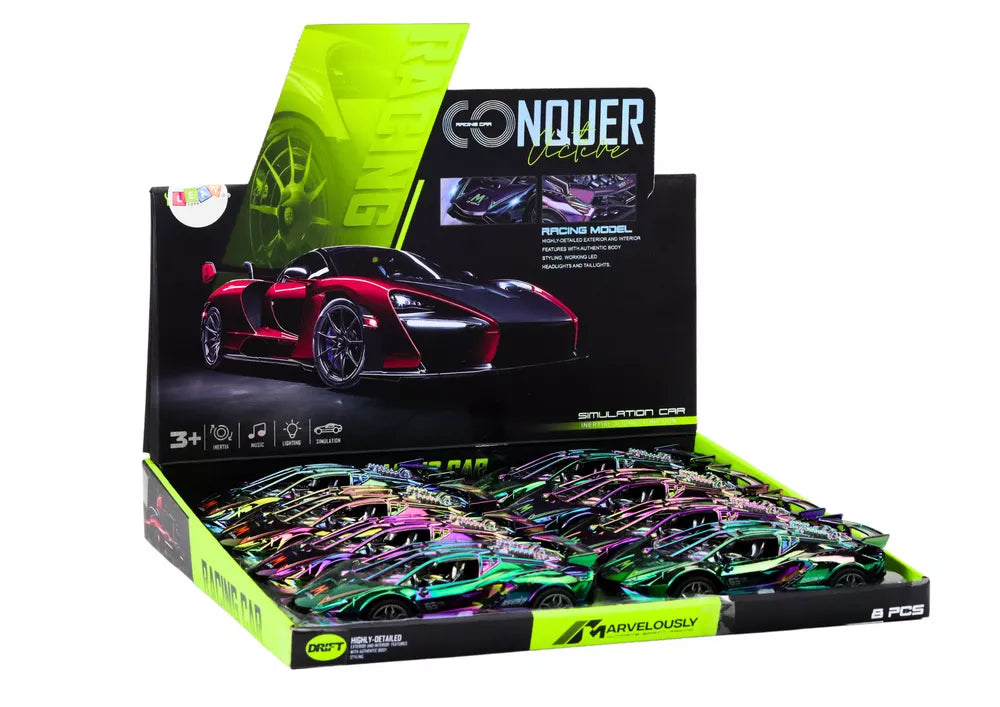 Spalvingas sportinis automobilis