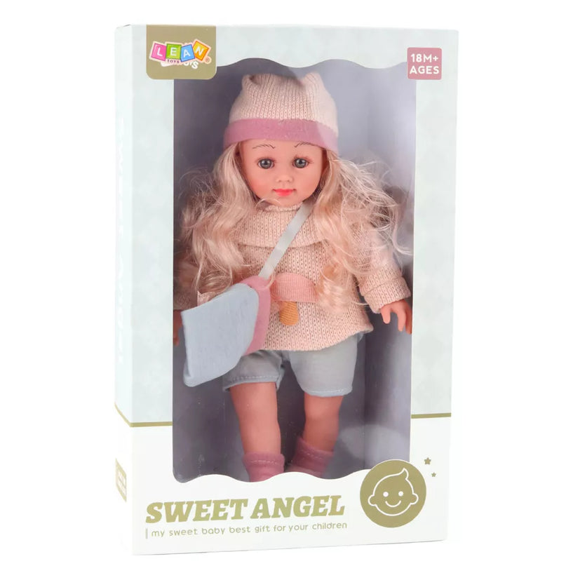 Miela lėlė su vilnoniu megztiniu 36 cm