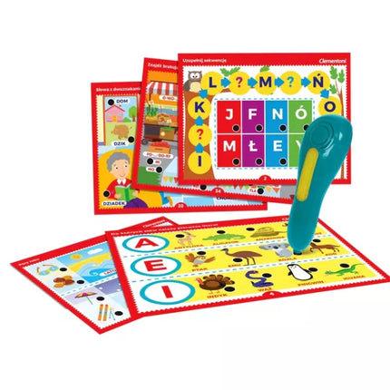 Kalbantis rašiklis raidžių ir žodžių žaidimas, lenkų kalba Clementoni 50780