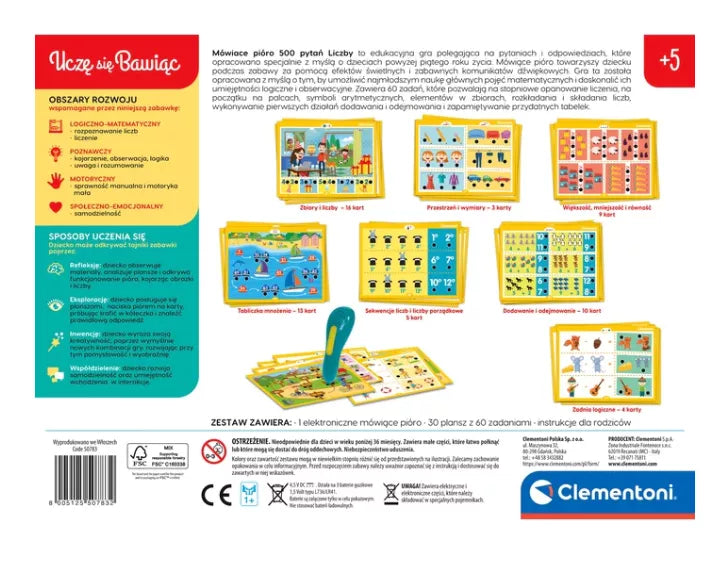 Skaičių žaidimas su kalbančiu rašikliu, lenkų kalba Clementoni 50783