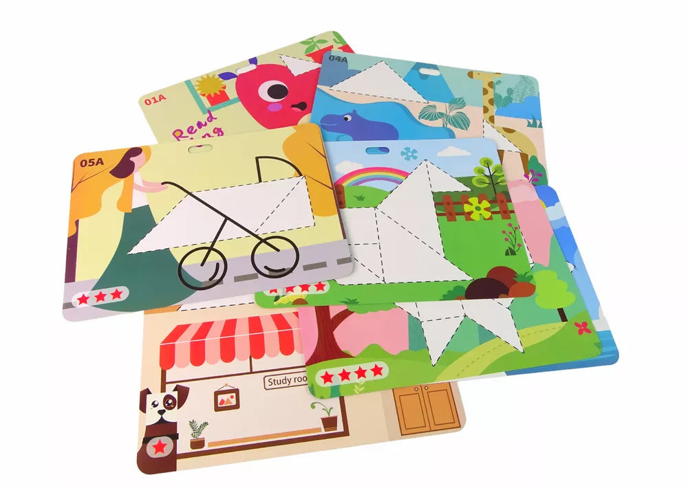 Magnetinių spalvotų kaladėlių delionė