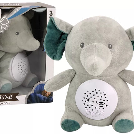 Pliušinis miegantis pilkas drambliukas