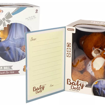 Pliušinis miegantis rudas meškiukas