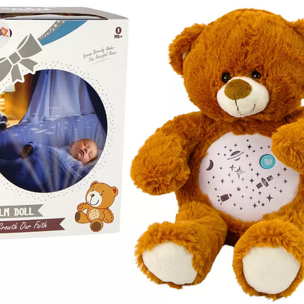 Pliušinis miegantis rudas meškiukas