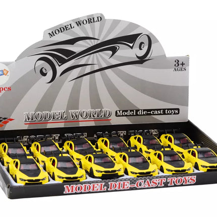 Žaislinis geltonas sportinis automobilis