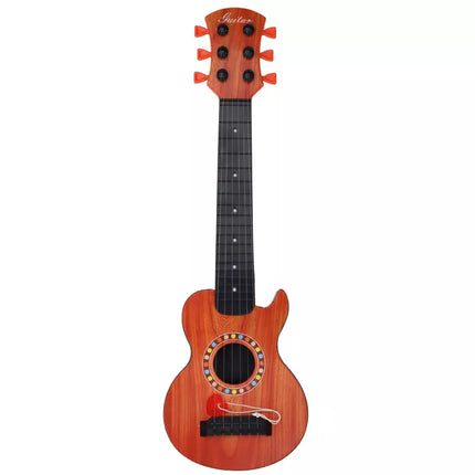 Vaikiška medinė žaislinė oranžinė gitara