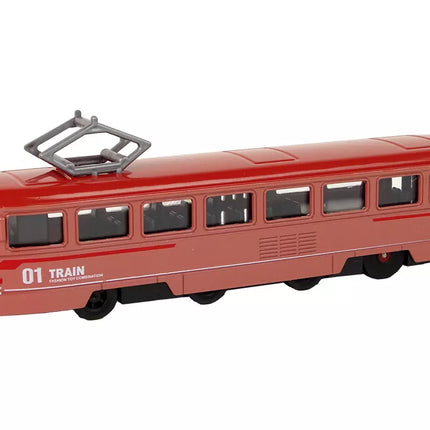 Raudonas traukinys su frikcine pavara