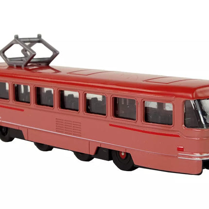 Raudonas traukinys su frikcine pavara