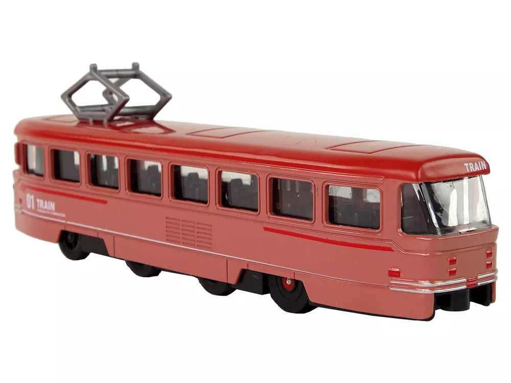 Raudonas traukinys su frikcine pavara