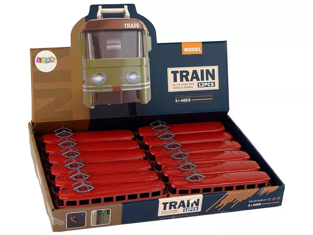 Raudonas traukinys su frikcine pavara