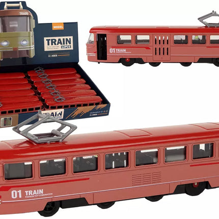 Raudonas traukinys su frikcine pavara