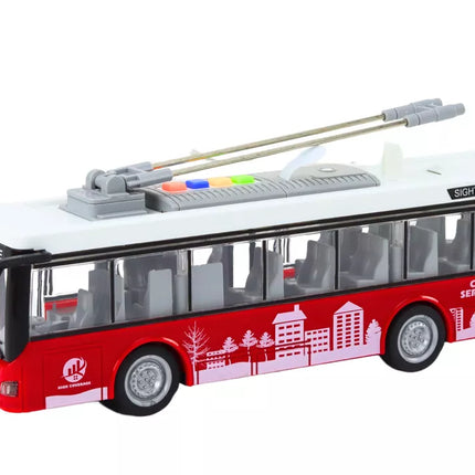 Raudonas troleibusas