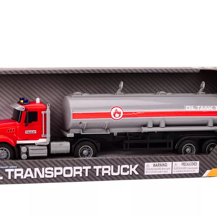 Raudonas sunkvežimis su cisterna