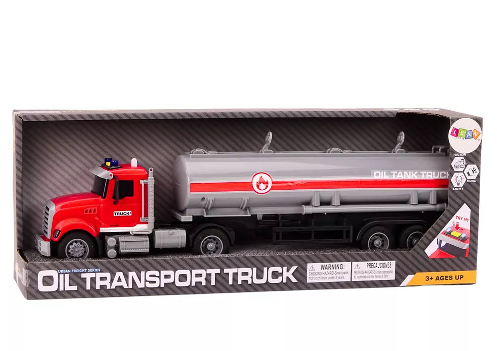 Raudonas sunkvežimis su cisterna
