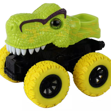 Žalias dinozauro formos automobilis