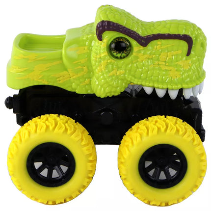 Žalias dinozauro formos automobilis