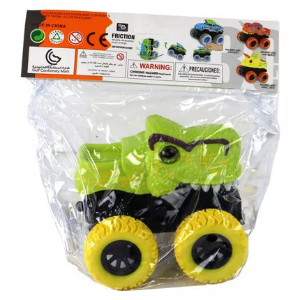 Žalias dinozauro formos automobilis