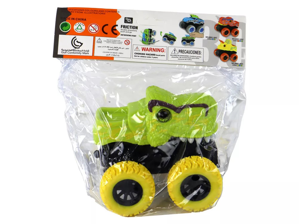 Žalias dinozauro formos automobilis