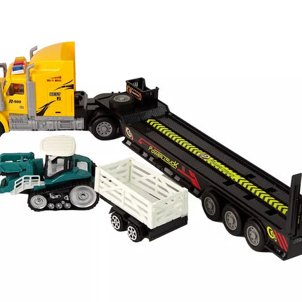 Geltonas transporto priemonių rinkinys