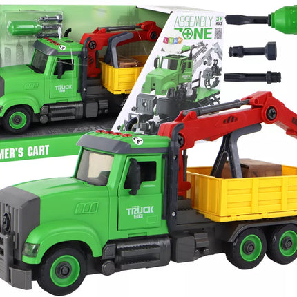 Sunkvežimis su kranu ir atsuktuvu