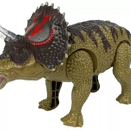 Žalias baterijomis valdomas Triceratops dinozauras su garso efektu