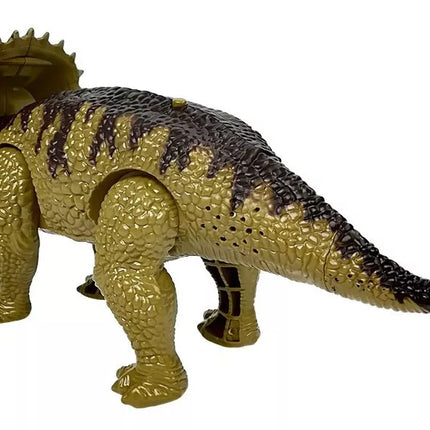 Žalias baterijomis valdomas Triceratops dinozauras su garso efektu