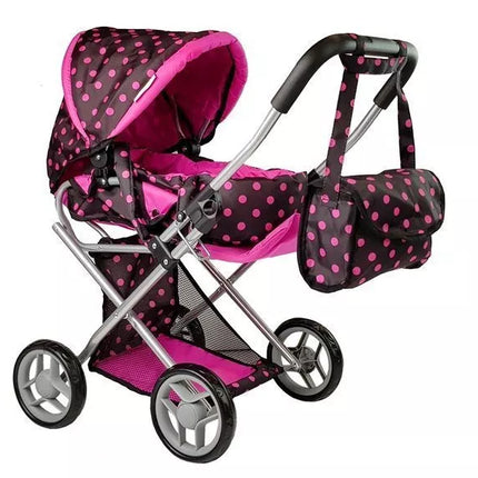 Lėlių vežimėlis su nešiojimu krepšiu