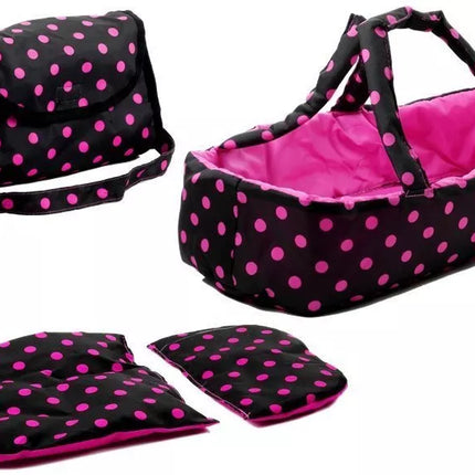 Lėlių vežimėlis su nešiojimu krepšiu