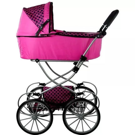 Alice Retro lėlių vežimėlis su giliu krepšiu