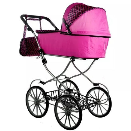 Alice Retro lėlių vežimėlis su giliu krepšiu