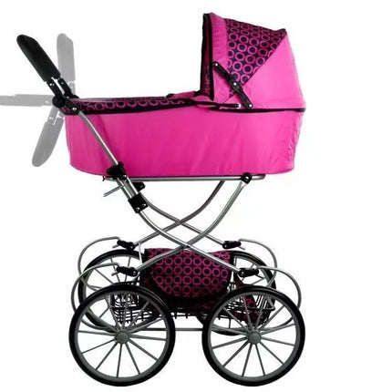 Alice Retro lėlių vežimėlis su giliu krepšiu