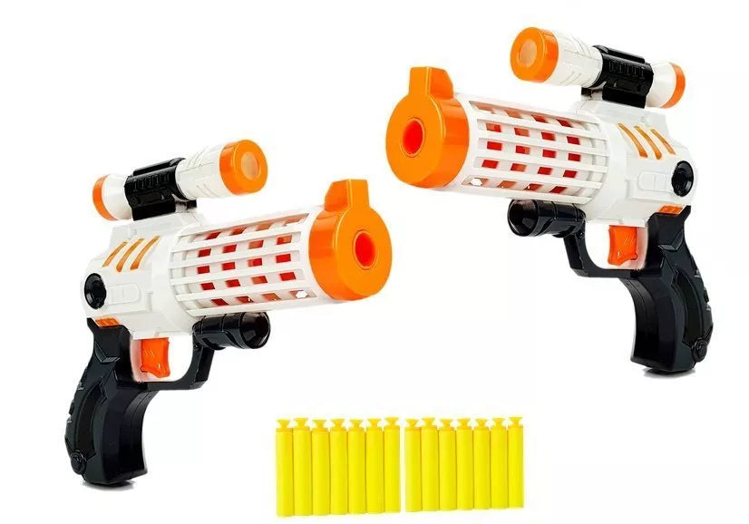 Šaudymo pistoleto rinkinys su putplasčio šoviniais