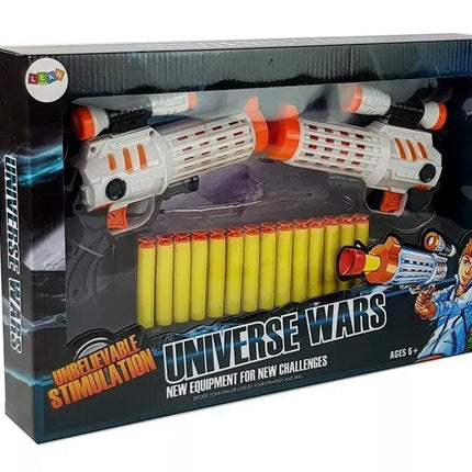 Šaudymo pistoleto rinkinys su putplasčio šoviniais