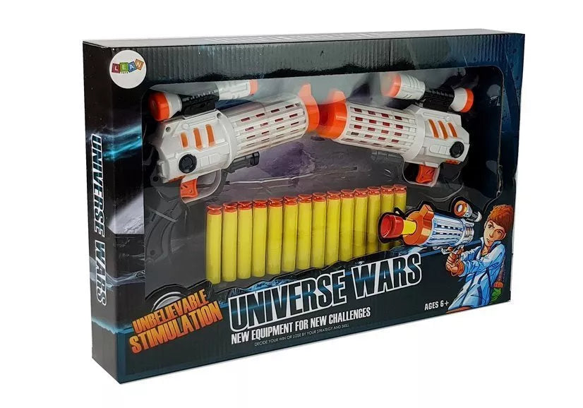 Šaudymo pistoleto rinkinys su putplasčio šoviniais