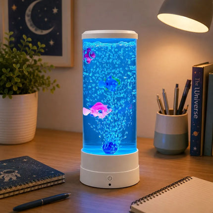 Akvariumo efekto LED naktinė lempa su 16 spalvų