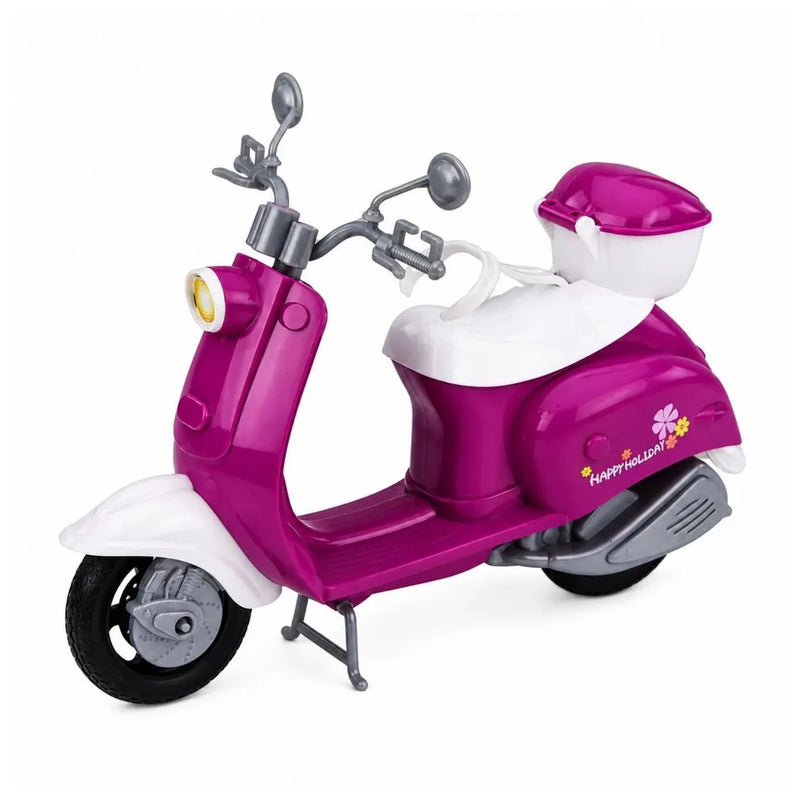 Anlily keliautoja – 30 cm lėlė su motoroleriu