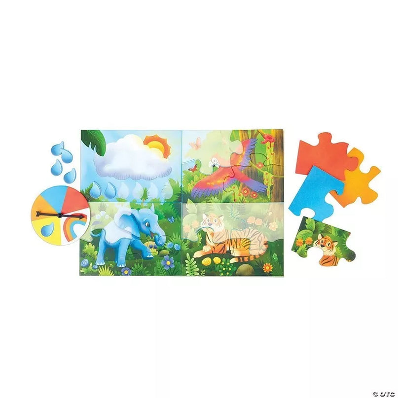 PAŽEISTA PAKUOTĖ: Bendradarbiavimo žaidimas-dėlionė „Raindrop Forest“