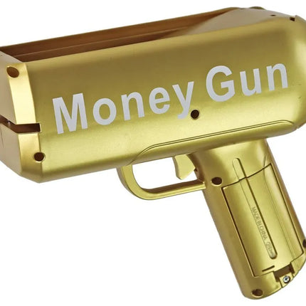 Auksinė Money Gun pinigų šaudyklė – su banknotais