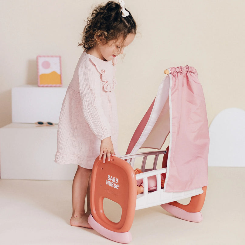 Baby Nurse lėlių lopšelis su baldakimu – 42 cm lėlėms